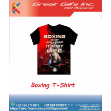 Camiseta de boxe / camisas casuais / camisetas / camiseta impressa sob medida para academia
